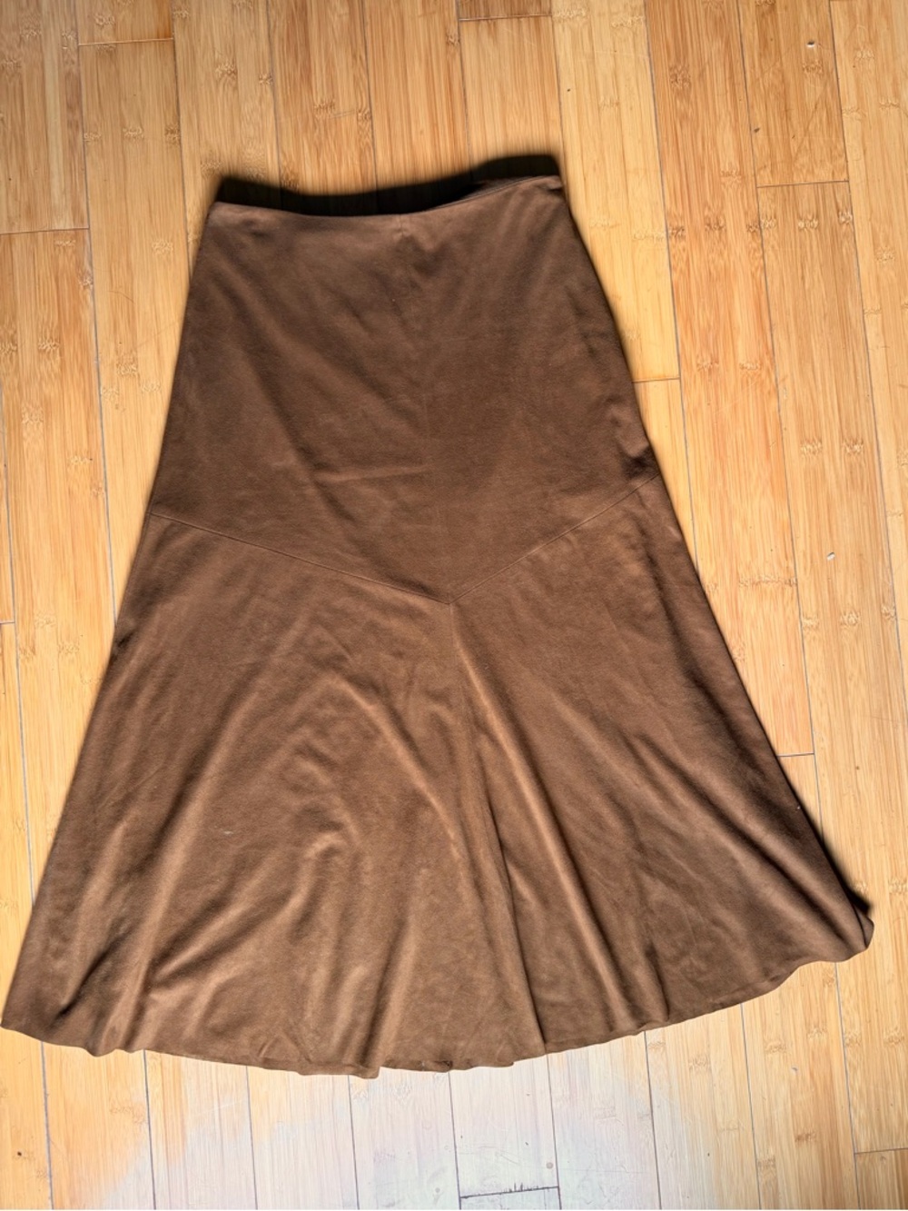 J. Jill Brown Faux Suede Midi Skirt Petite | Earthy Minimalist